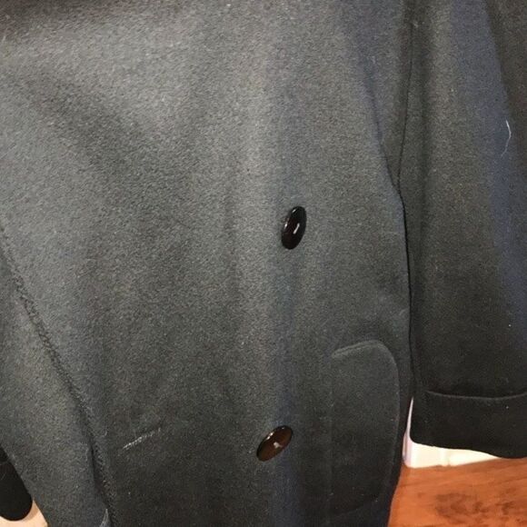 Ashley Scott Double Breasted Black Wool Coat‎ - Picture 7 of 8